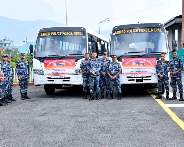 बडादशैमा सशस्त्र प्रहरीको नि:शुल्क बस सेवा सञ्चालन